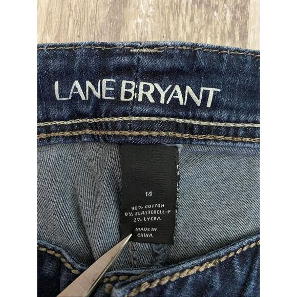 Lane Bryant Genius Fit Cropped Jeans Mid Rise Relaxed Women’s Sz 14 - Picture 3 of 6